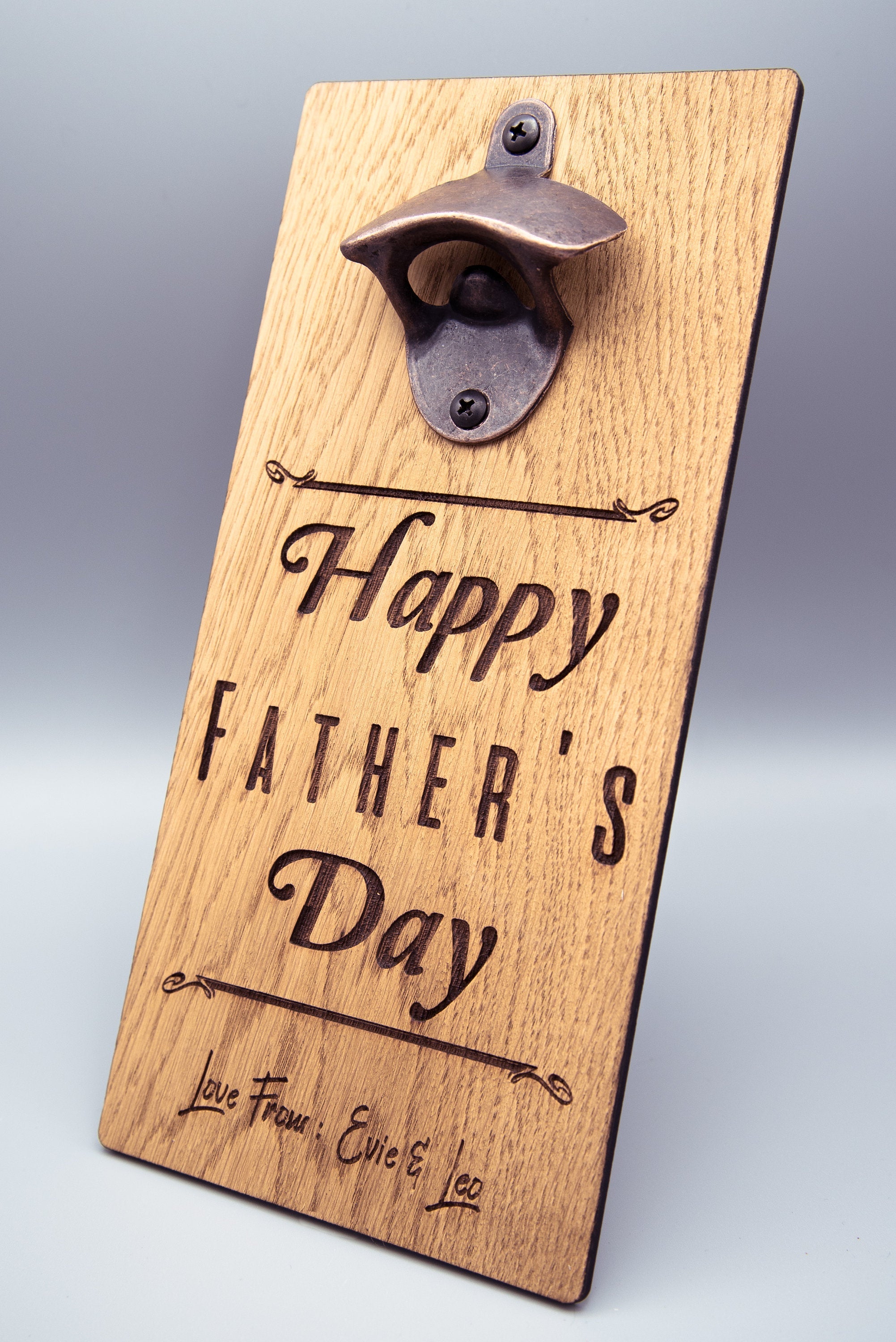 Father's day sale bottle opener plaque