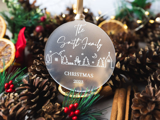 Family Christmas Ornament, Personalised Ornament, Personalised Christmas Tree Bauble for Family, Christmas 2023, Christmas Tree Decorations