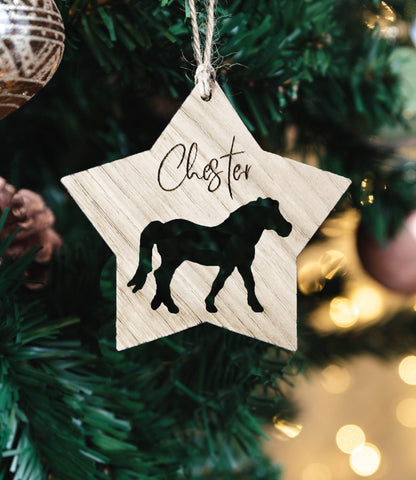 Personalised Horse Gift, Horse Lover Present, Pony Gift, Horse Bauble, Christmas Tree Decoration, Equestrian Gift, Gift For Her, Girls Gift