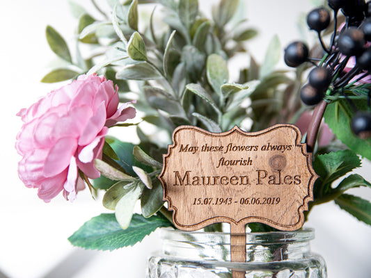 Personalised Memorial Wooden Plant Marker