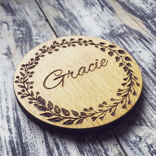 Floral Design Personalised Coasters-Maison Creations