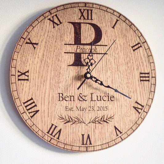 Personalised Couple Anniversary Date Clock-Maison Creations