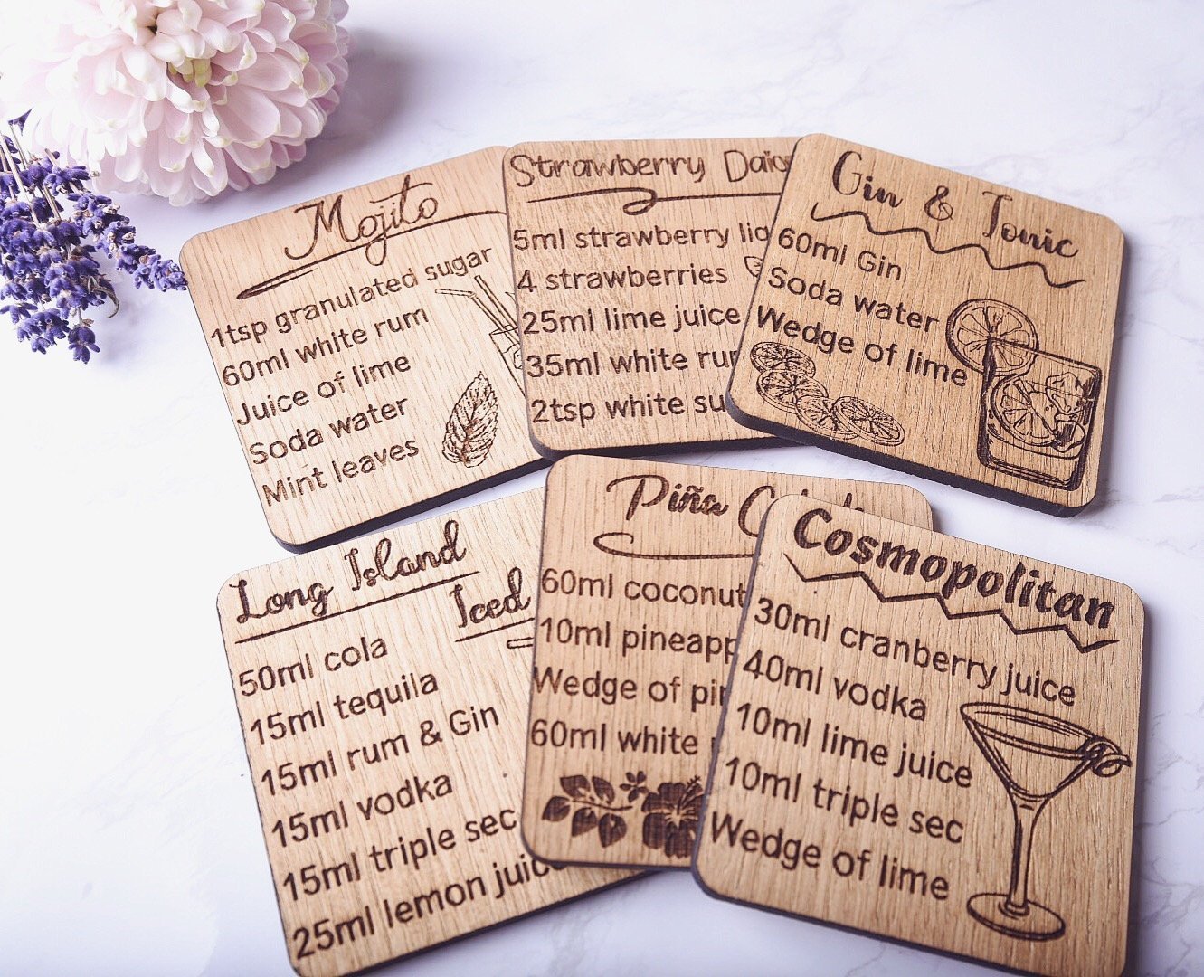 Cocktail Recipe Coaster - HomeCreationss