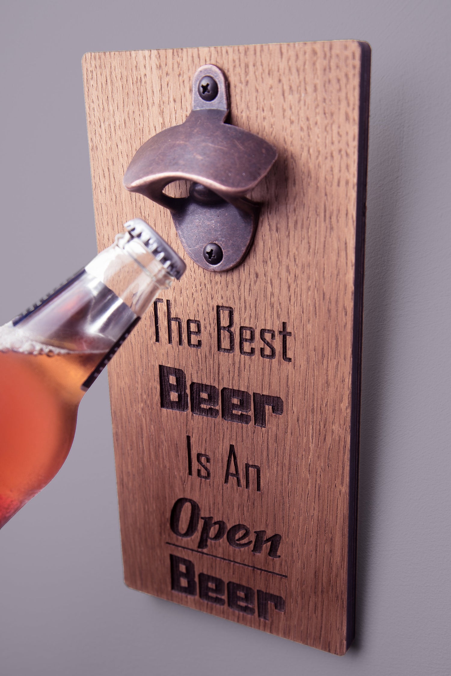 The Best Beer Is An Open Beer Bottle Opener | Gift Ideas For Him | Fathers Day Gift | New Home Gift | Man Cave Gift | Gift Ideas For Her