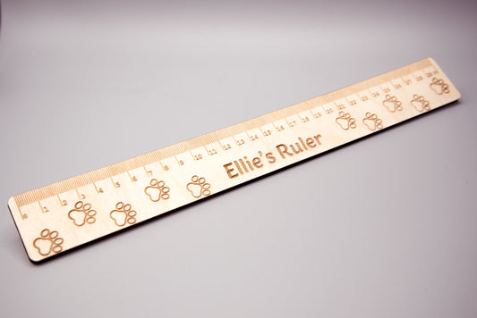 Personalised Paw Print Ruler | Isolation Gift | Home-Schooling Gift | Back To School Gift | Animal Lover