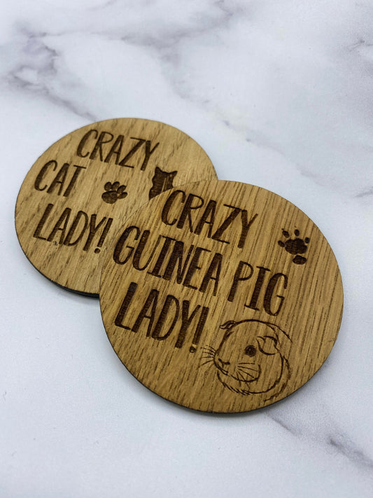 Crazy Animal Lady Magnet | Guinea Pig | Crazy Horse Lady | Crazy Rabbit Lady | Pet Lover | Crazy Rat Lady | Crazy Rabbit Lady | Animal Lover