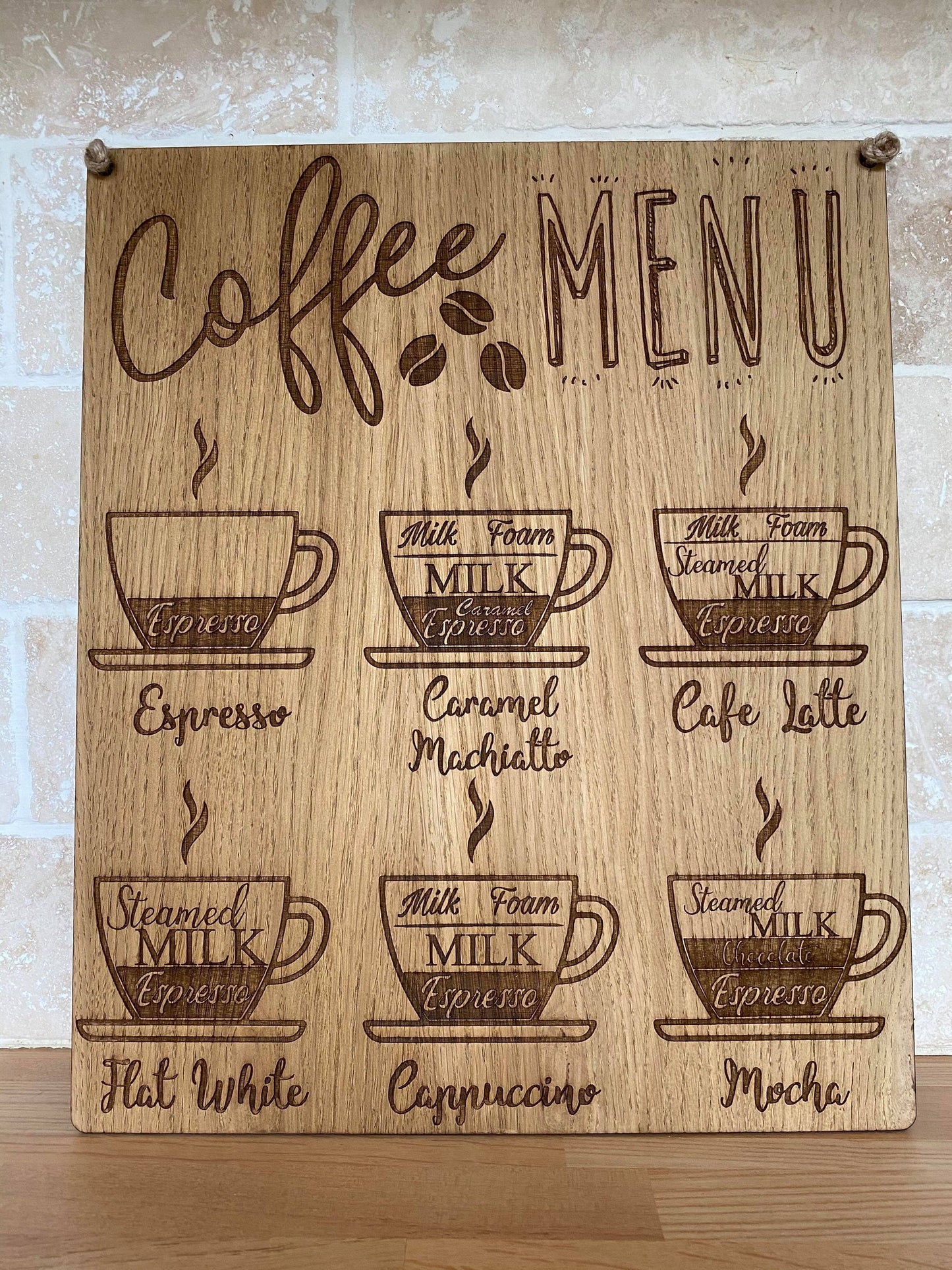 Coffee Lover Hanging Sign | Gift For A Coffee Lover | Coffee Addict | Kitchen Decor | Home Decor | Coffee Menu Sign | House Warming Gift