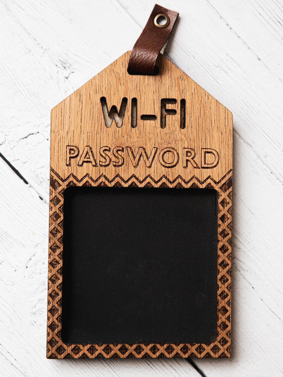 WiFi Password Sign | Wooden Hanging Blackboard Sign | Home WiFi | Guest WiFi | Entrance Hall Decor | Hotel Guest WiFi | WiFi Chalkboard