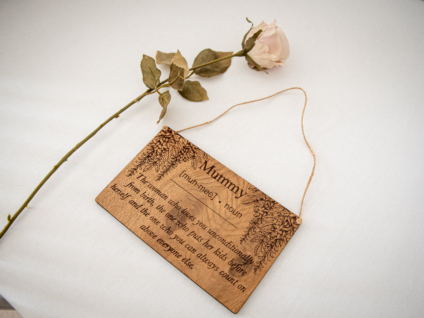 Mothers Day Gift | Definition Of Mum | Gift For Mum | Mom | Mummy | Mother | Hanging Sign | Birthday Gift For Mum | From Daughter | From Son