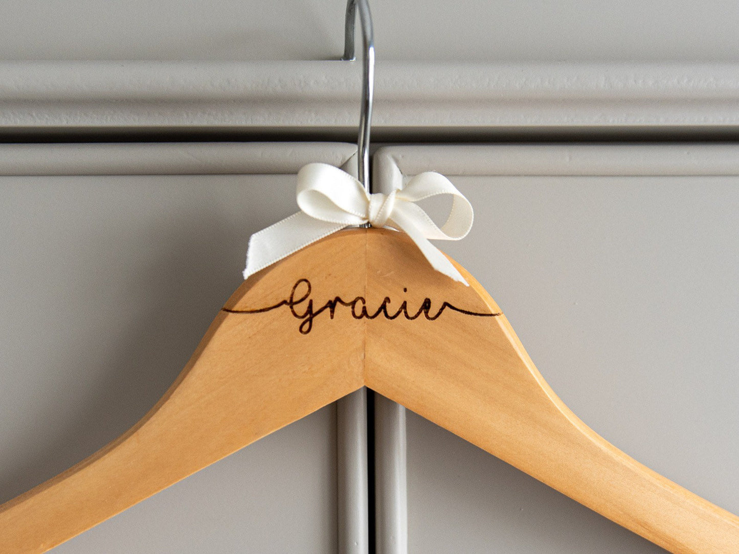 Personalised Wooden Bridal Hangers | Bridesmaid | Maid of Honour | Flower Girl | Wedding Dress | Wedding Day Accessories | Hen Do Gift |