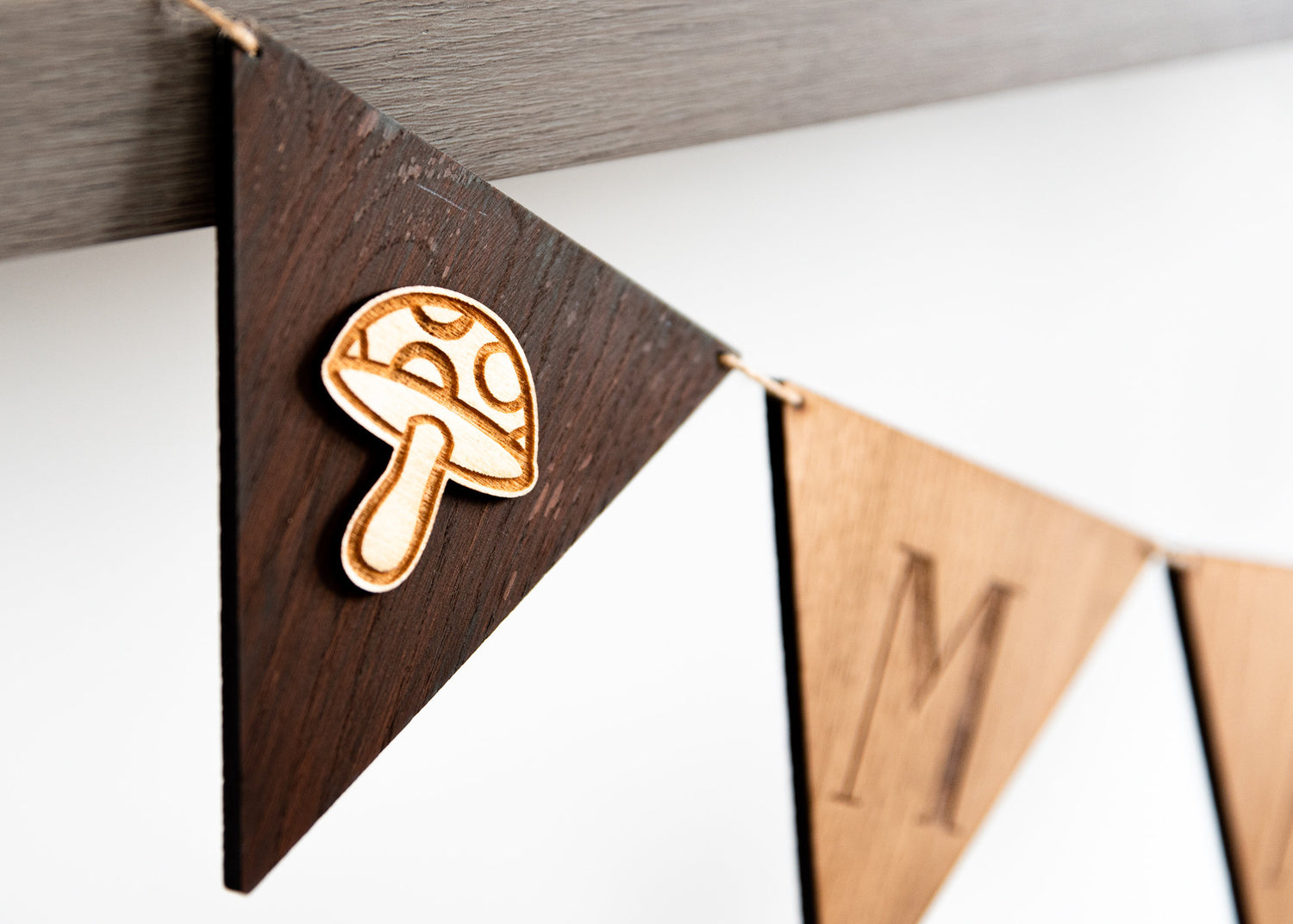 Woodland Themed Flags | One Mushroom | One Acorn