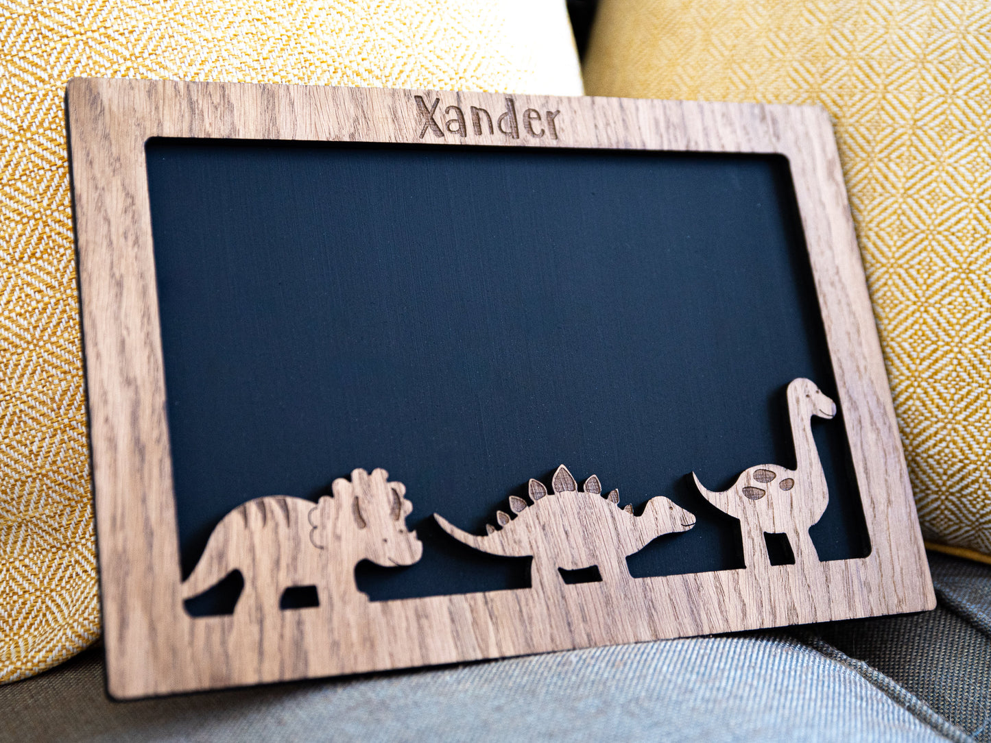 Children&#39;s Personalised Chalkboard | Dinosaur Themed Gift | Learn To Write | Learn To Draw | Gift For | Chalkboard | Gift For Boy Or Girl