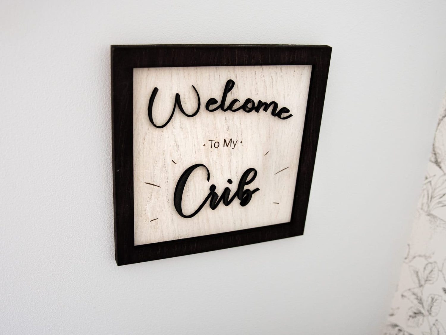 Welcome To My Crib Nursery Sign | Gender Neutral Gift For Babies | Parents To Be Gift | Baby Shower Gift | Nursery Sign | Wall Decor |