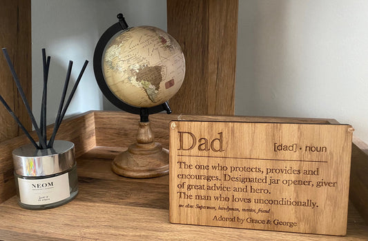 Fathers Day Gift 2021 | Dad Definition | Daddy | Father | Personalised Gift For Dad | First Fathers Day Gift | Gift For Him | Hanging Sign |