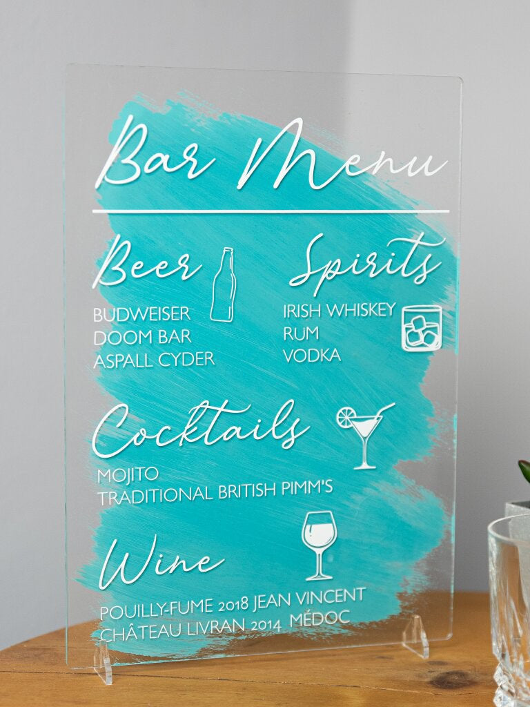 Personalised Wedding Bar Menu | Wedding Bar Sign | Wedding Drinks Menu | Cocktail Menu | Bar Signage | Wine Menu | Beer Sign | Wedding Decor