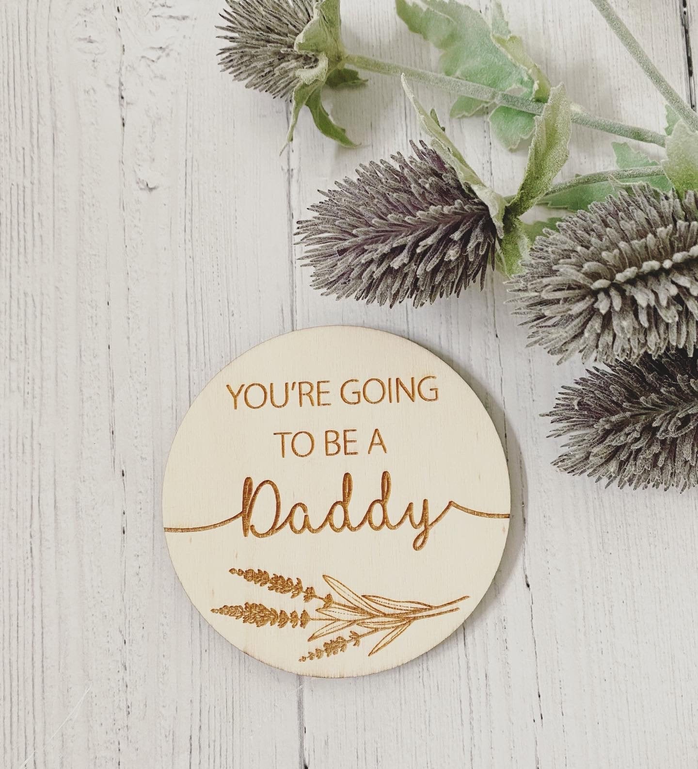 Pregnancy Announcement Plaques | You’re Going To Be A Daddy | Sister| Grandparents | Baby Announcement Photo Props | Boho Photo Props | Wood