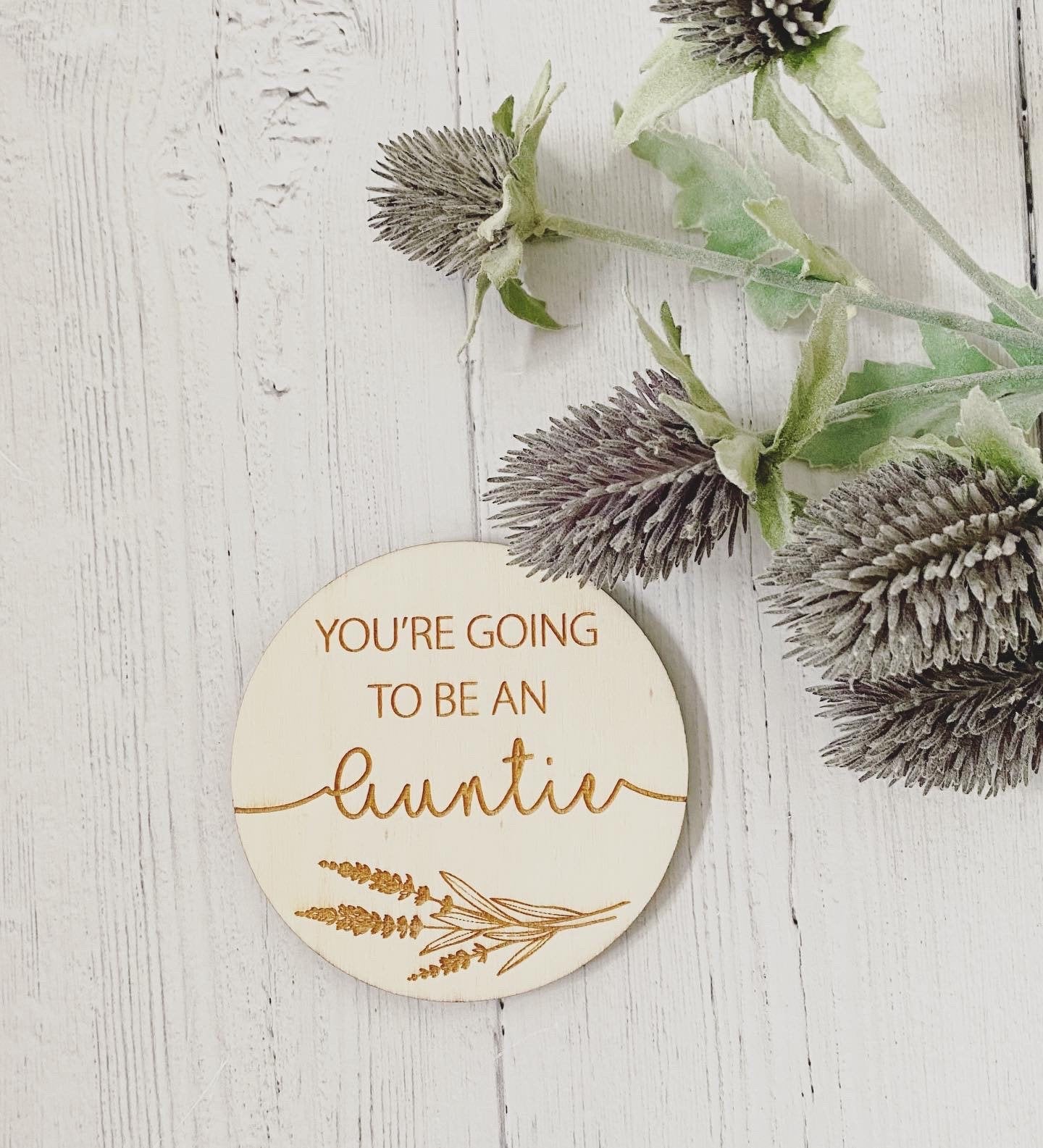 Pregnancy Announcement Plaques | You’re Going To Be A Daddy | Sister| Grandparents | Baby Announcement Photo Props | Boho Photo Props | Wood