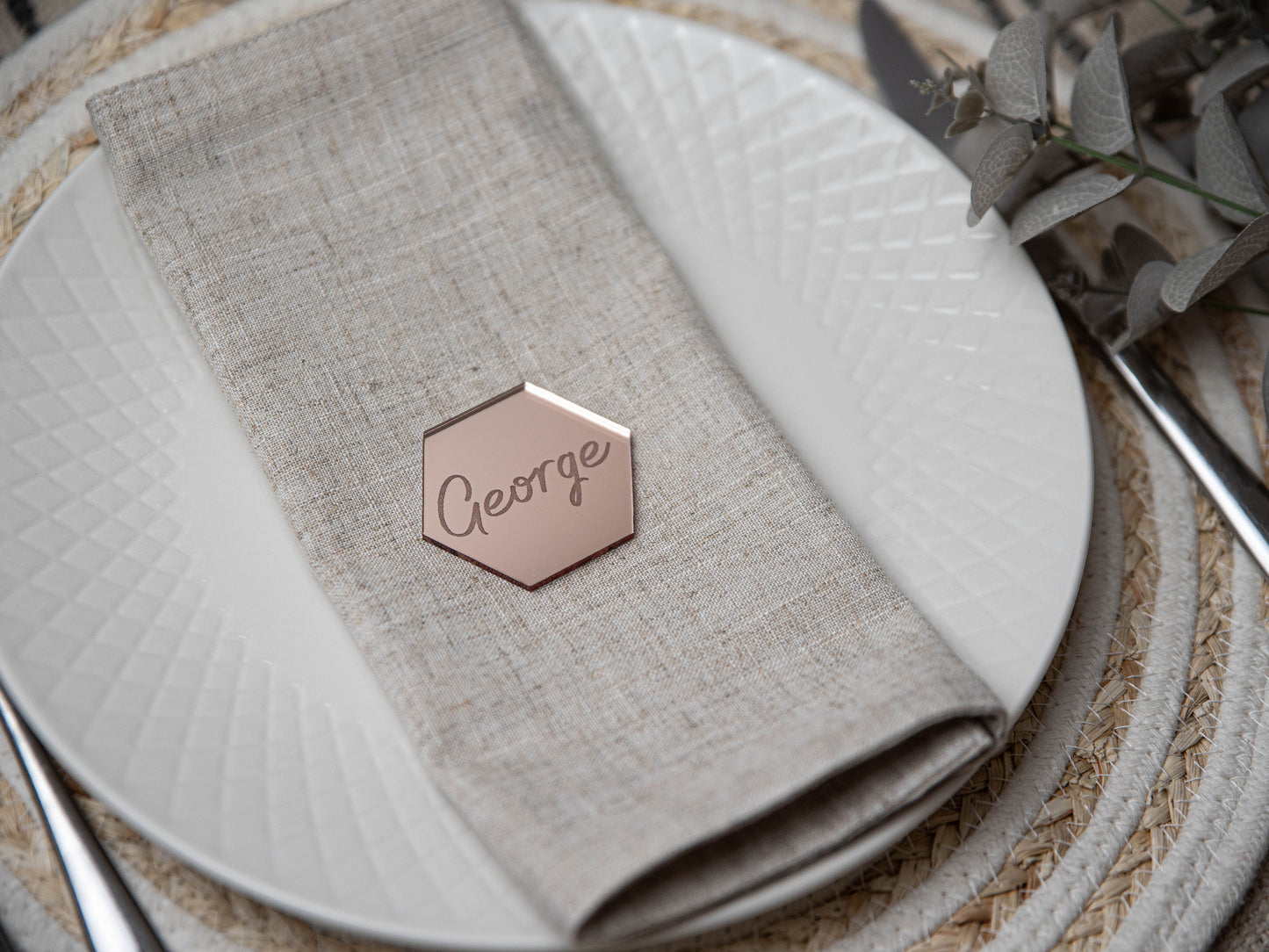 Personalised Name Setting | Place Card | Acrylic Table Name | Guest Favours | Wedding Decor | Laser Engraved | Event Styling | Baby Shower