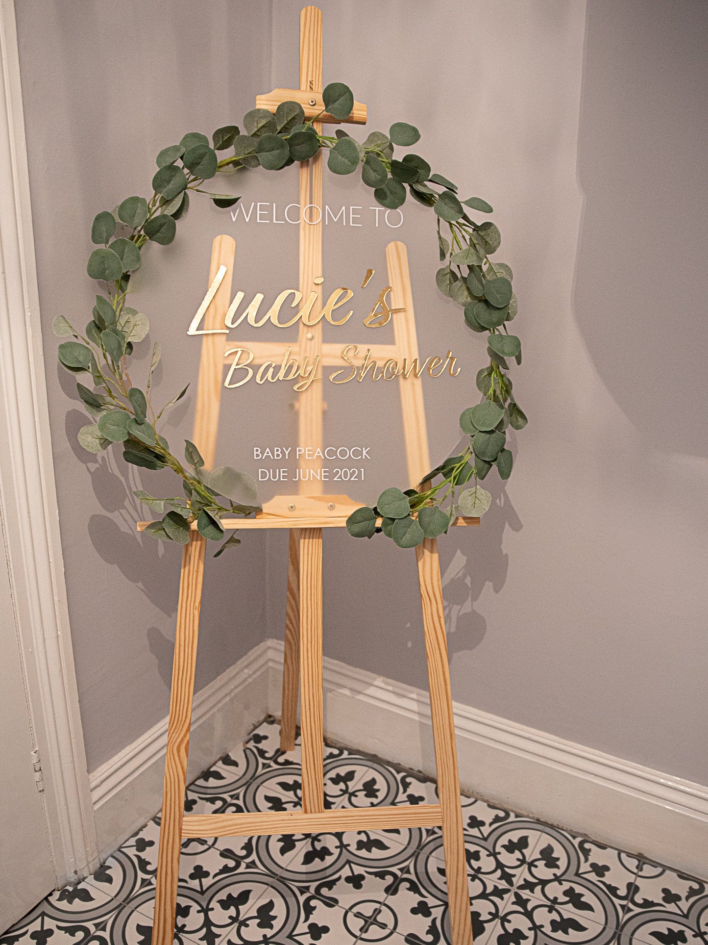 Personalised Baby Shower Welcome Sign | Entrance Sign | Custom Acrylic Sign | Baby Shower Signage | Event Styling | Party Decoration |