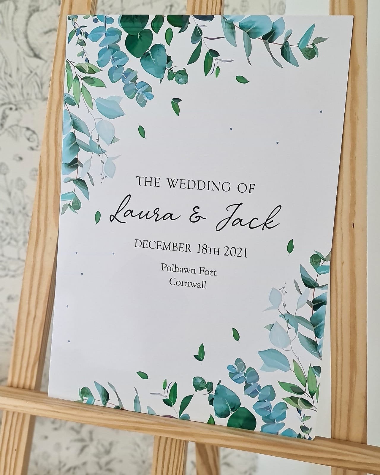 Floral Wedding Welcome Sign | Engagement Party Welcome | Baby Shower Entrance | Event Styling | Printed Welcome | Eucalyptus