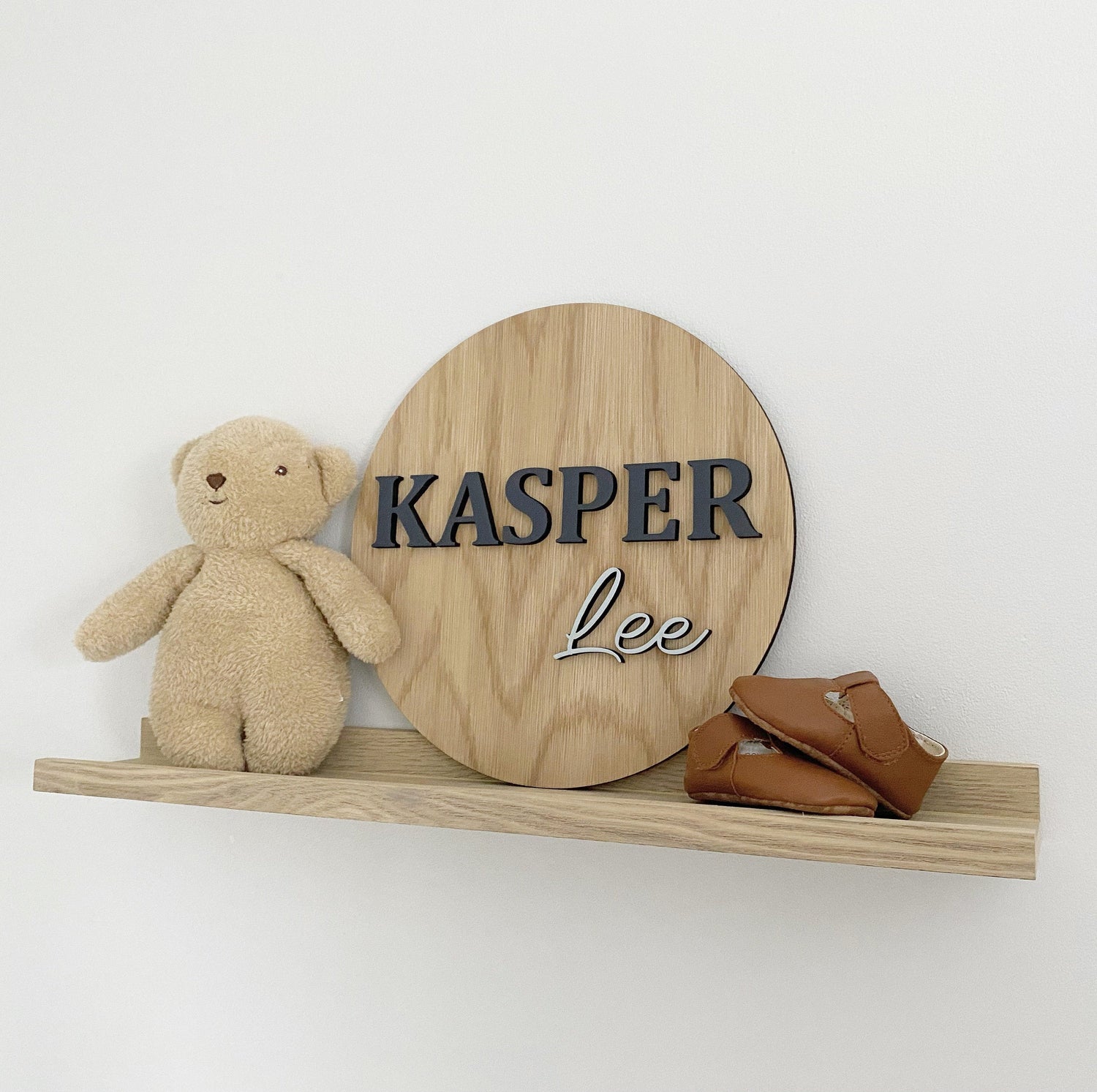 Personalised Wooden Name Plaque | Gender Neutral Gift | Newborn Baby Gift | Nursery Decor | Childrens Bedroom Door Sign | Woodland Theme |