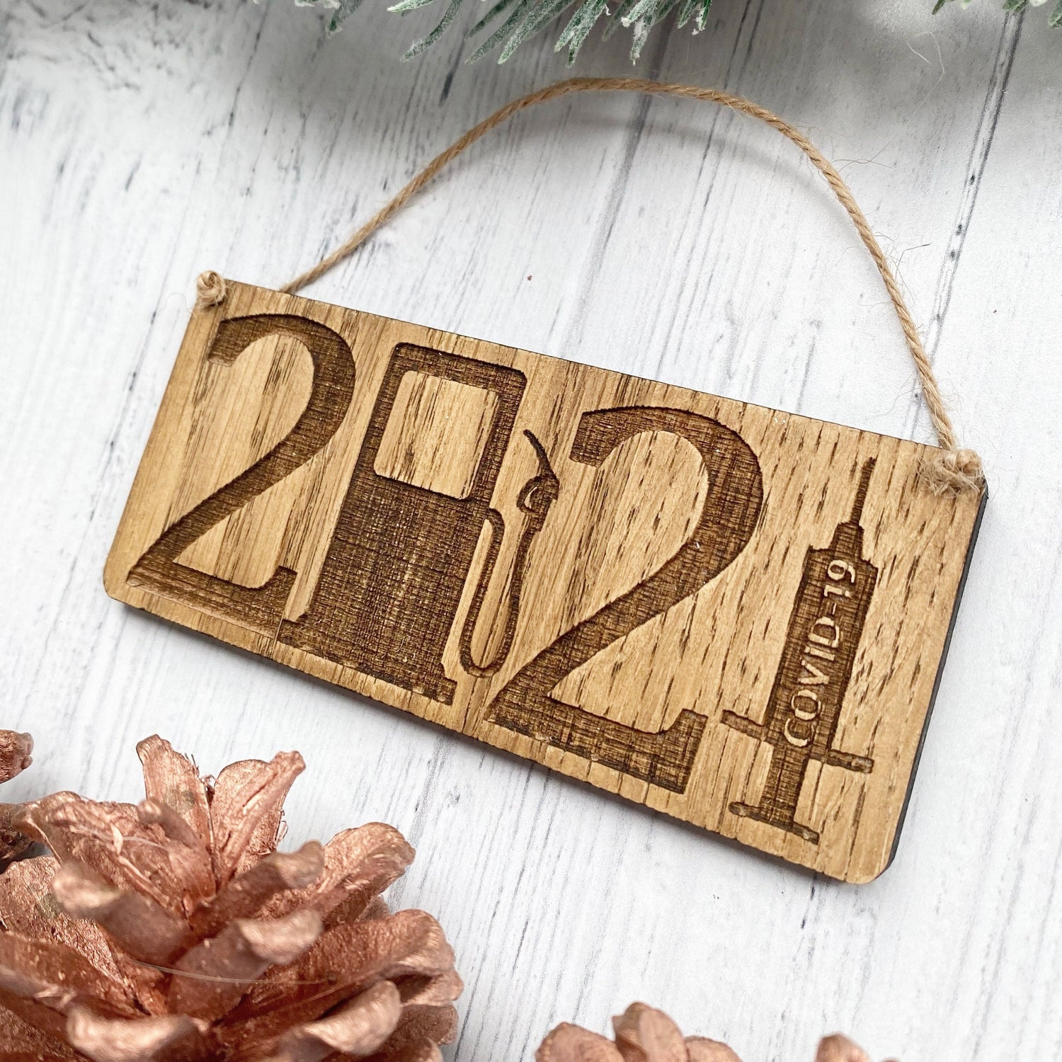 2021 COVID Christmas | Fuel Shortage | COVID 19 Funny | Fuel Panic | Funny Christmas Gift | COVID Vaccine | Hanging Decor | Secret Santa