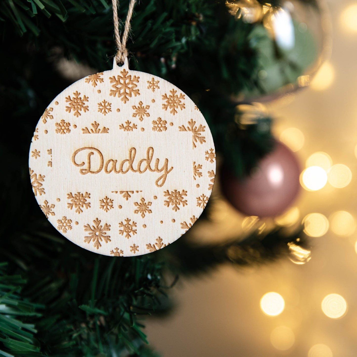 Personalised Christmas Decoration | Snowflake Bauble | Family Names | Secret Santa Gift Idea | Stocking Filler | Handmade In The UK