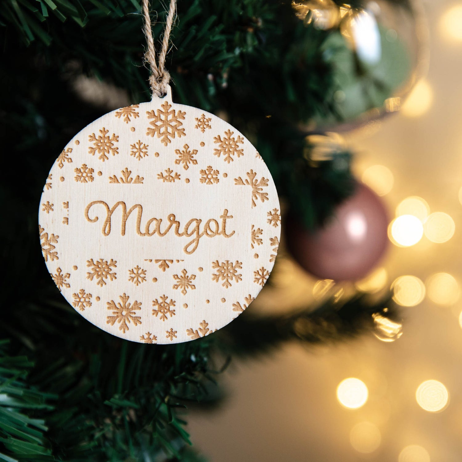 Personalised Christmas Decoration | Snowflake Bauble | Family Names | Secret Santa Gift Idea | Stocking Filler | Handmade In The UK