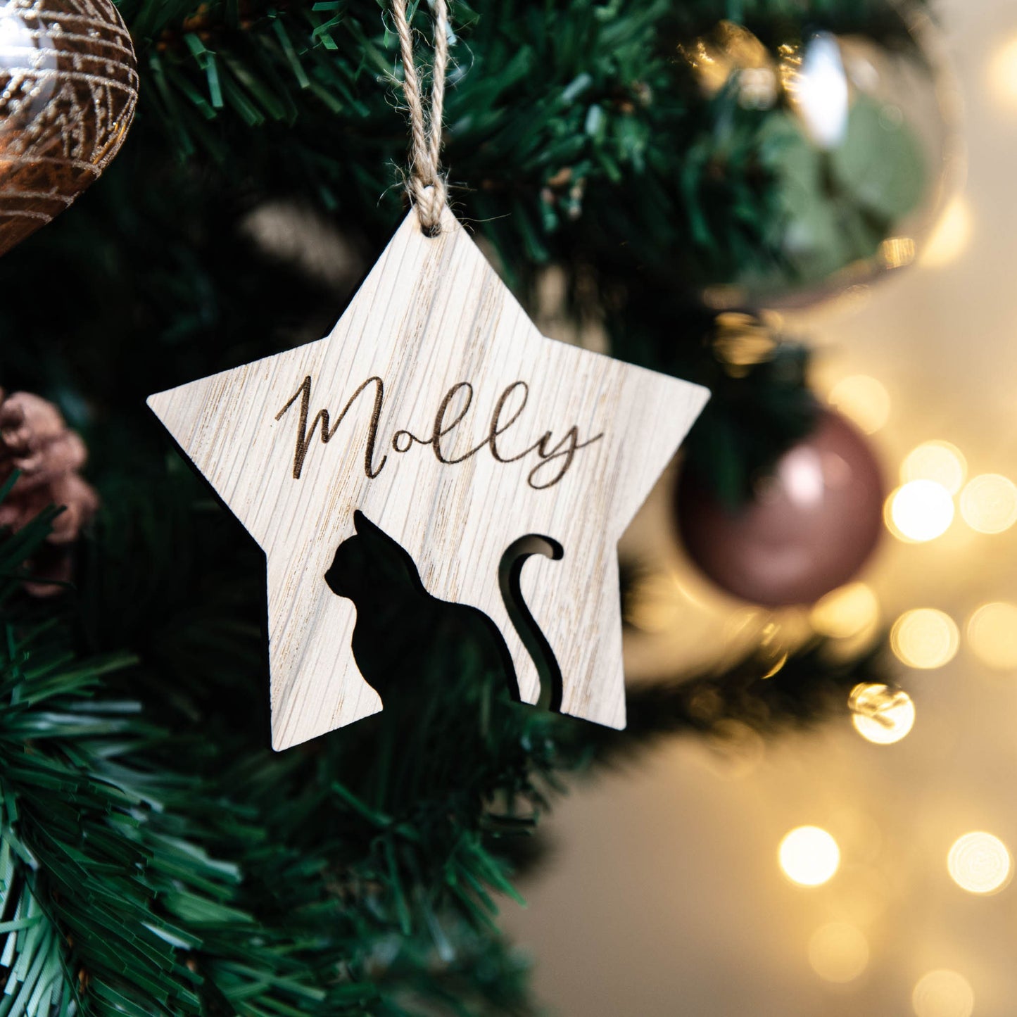 Personalised Cat Bauble | Cat Lover Christmas Gift | Pet Lover Secret Santa | Crazy Cat Lady Present | Stocking Filler | Handmade In The UK