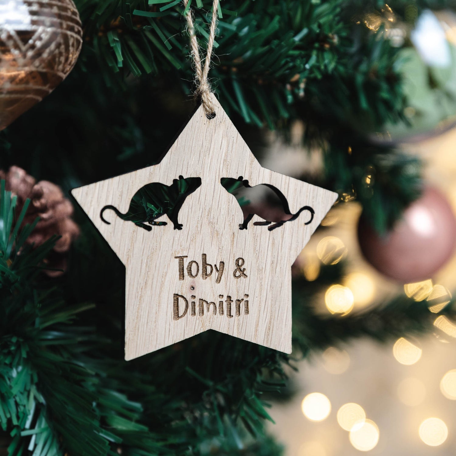 Personalised Rat Christmas Bauble | Rat Lover Gift | Rat Mum | Rat Dad | Christmas Tree Decoration | Stocking Filler | Secret Santa Gift