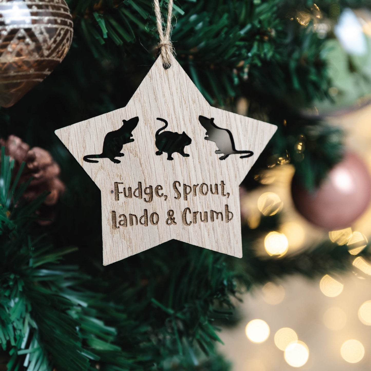 Personalised Rat Christmas Bauble | Rat Lover Gift | Rat Mum | Rat Dad | Christmas Tree Decoration | Stocking Filler | Secret Santa Gift