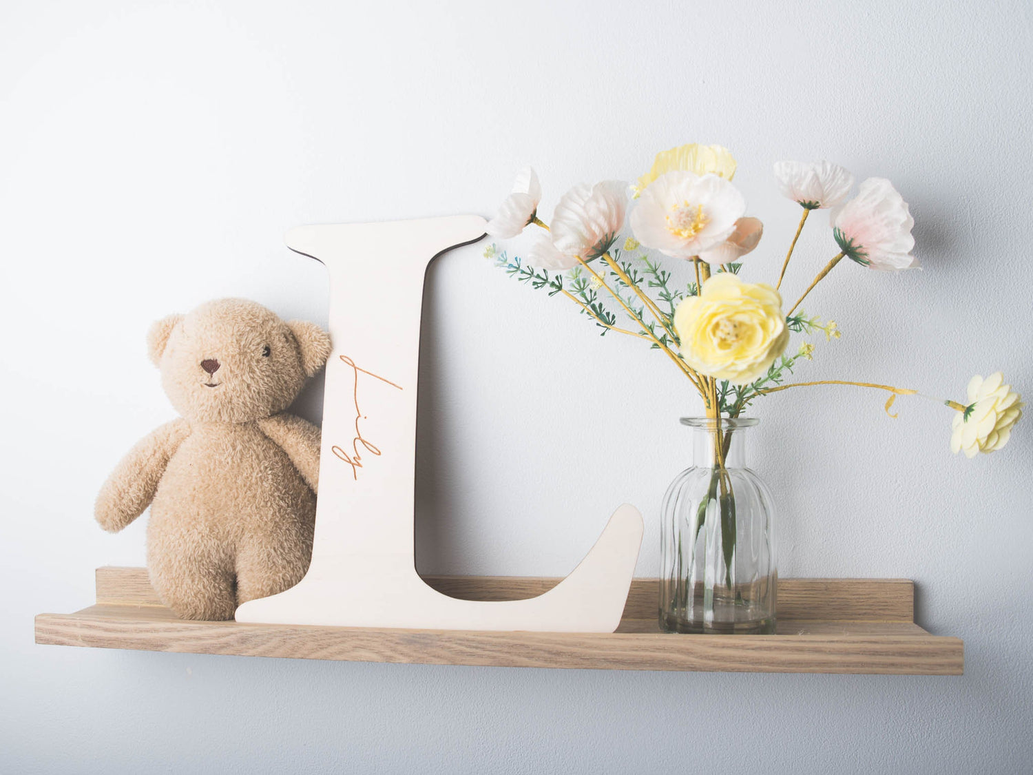 Personalised Initial Name Sign | Engraved Letter | Alphabet | Playroom | Shelf Decor | Wall Decoration | Newborn Baby Gift | Educational