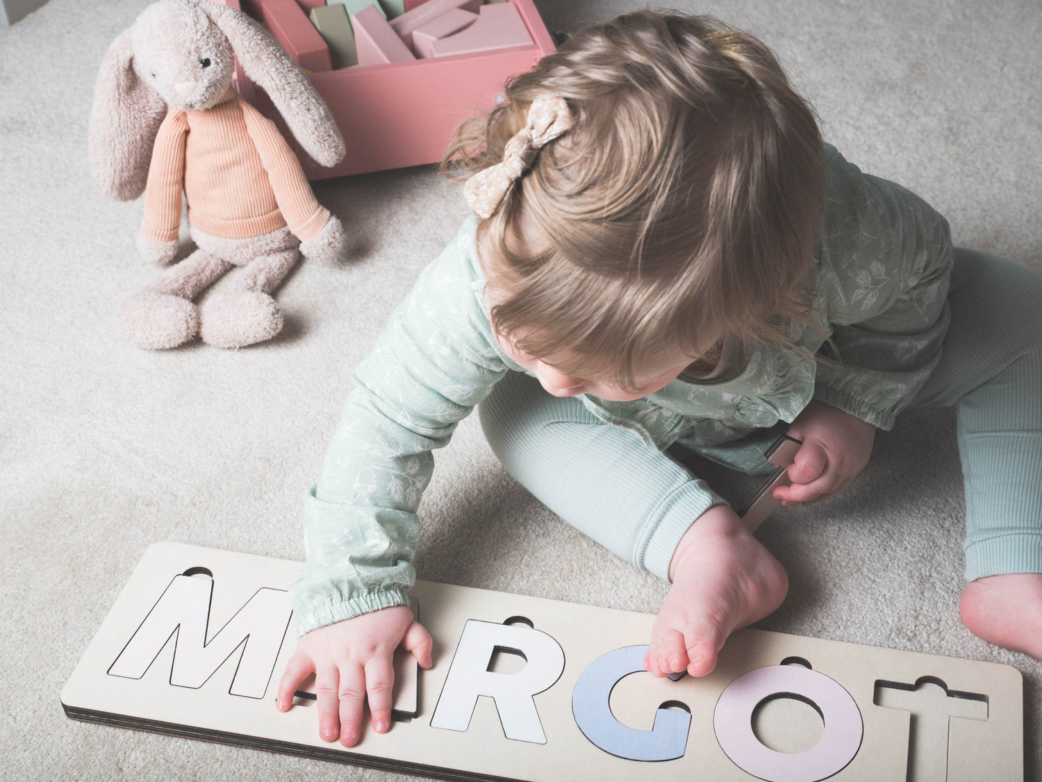 Wooden Name Puzzle | Educational Gift | Playroom Decoration | Handmade In The UK | Montessori Toys | First Birthday | Custom Toddler Present