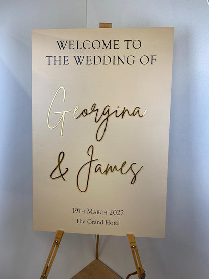 Wedding Welcome Sign, Wedding Welcome Sign Acrylic, Welcome To Our Wedding Sign, Personalised Wedding Decoration, Entrance Sign, A1 A2 XL