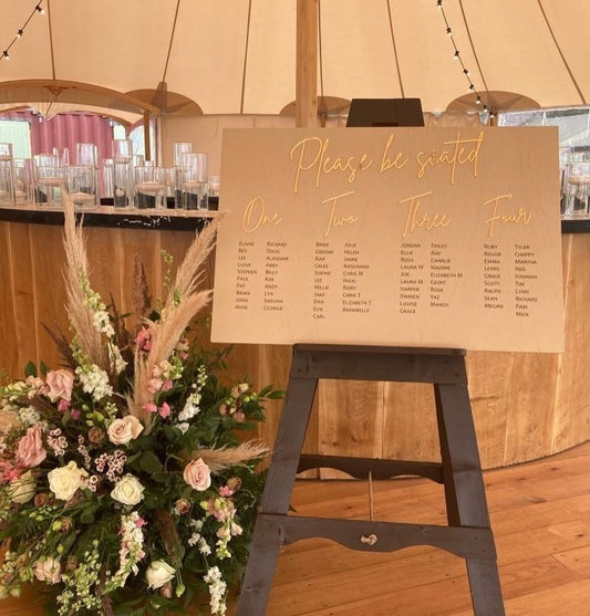 Bespoke Seating Plan Sign - Get a quote today!