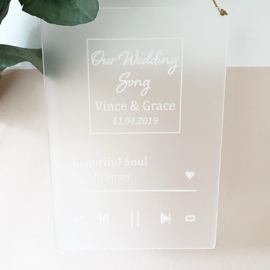Personalised Wedding Song Sign